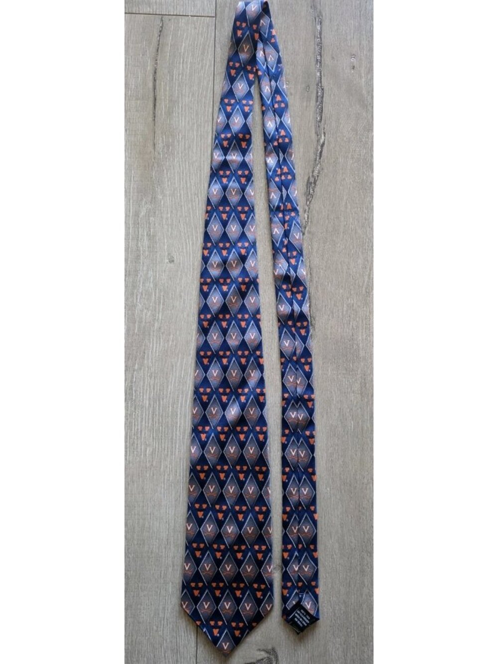 Virginia Cavaliers UVA Eagle Neckwear Necktie Blue Orange NCAA College Tie